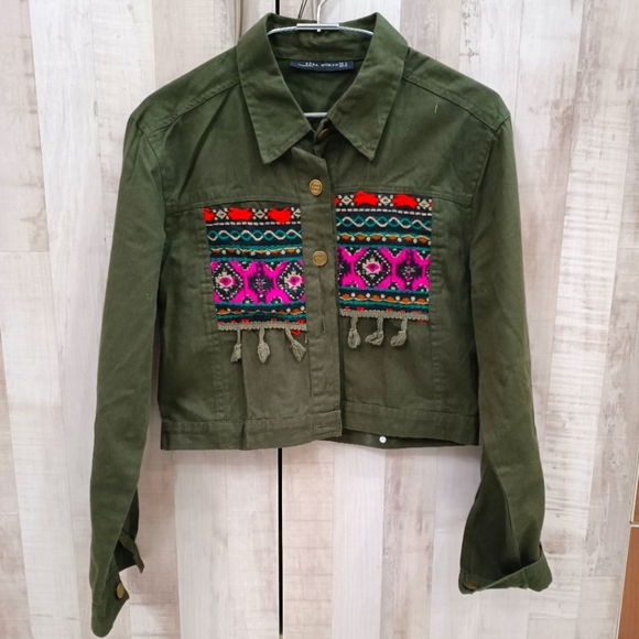 Jackets & Blazers - Olive denim jacket